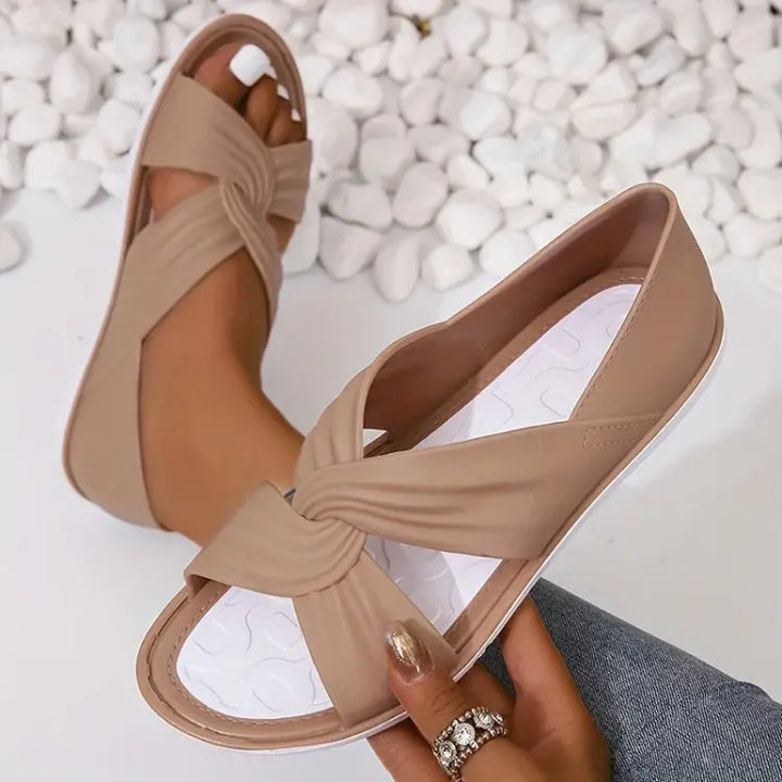 Women's Cushioned Cross-Strap Sandals - Elena