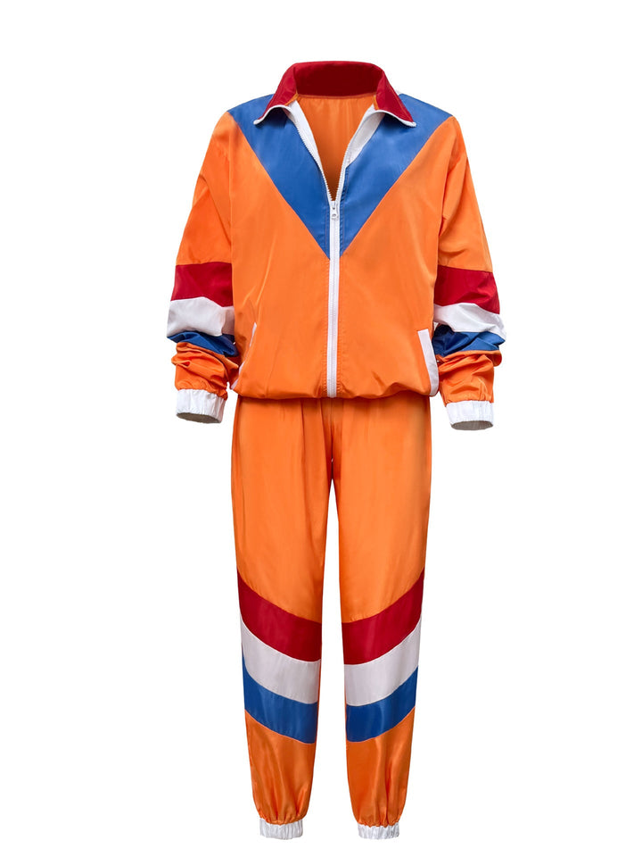 Women's Halloween 80s Disco Costume Jacket Pants Set