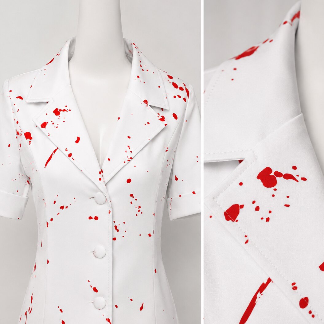 Women's Halloween Bloody Nurse Costume - Horror Party Dress