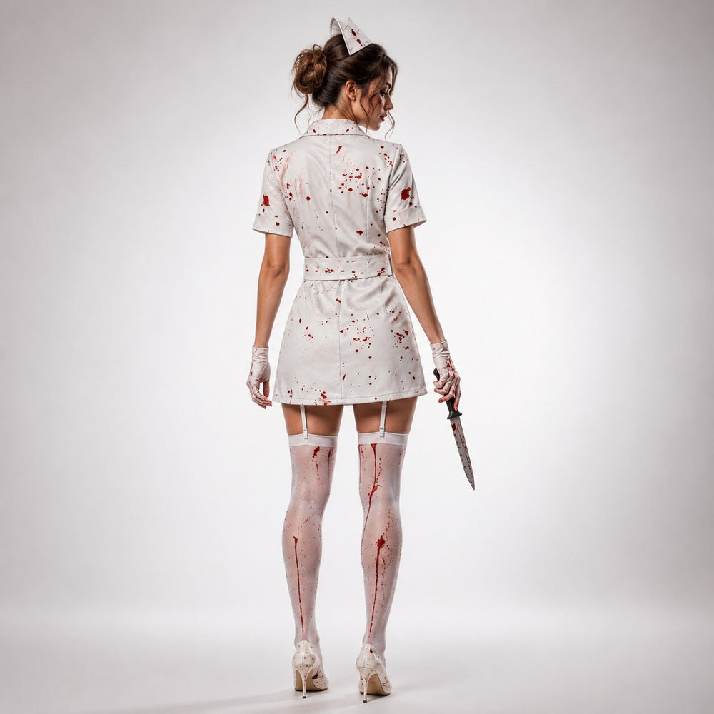 Women's Halloween Bloody Nurse Costume - Horror Party Dress