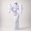 Women's Halloween Ghost Costume with Hood - Elegant Spirit Look