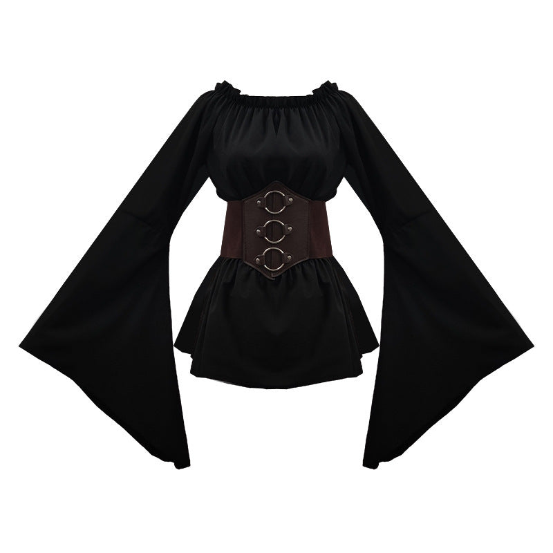 Women's Halloween Medieval Renaissance Costume - Off Shoulder Bell Sle