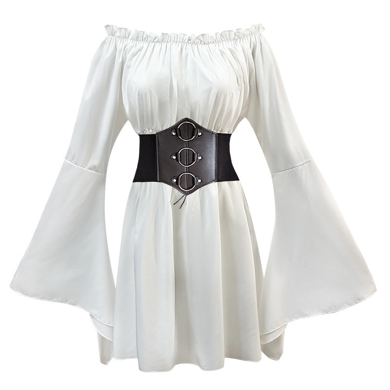 Women's Halloween Medieval Renaissance Costume - Off Shoulder Bell Sle