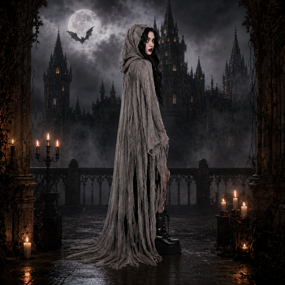 Women's Halloween Witch Hooded Costume – Shredded Cape