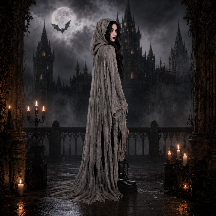 Women's Halloween Witch Hooded Costume – Shredded Cape