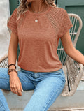 Women's Lace-Sleeve T-Shirt - Everyday Elegance
