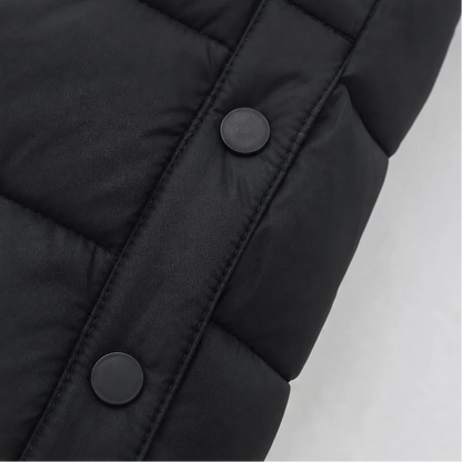 Women's Long Hooded Puffer Vest - Longline Casual