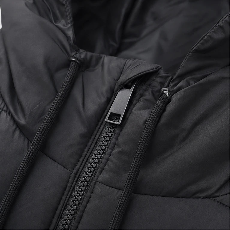 Women's Long Hooded Puffer Vest - Longline Casual