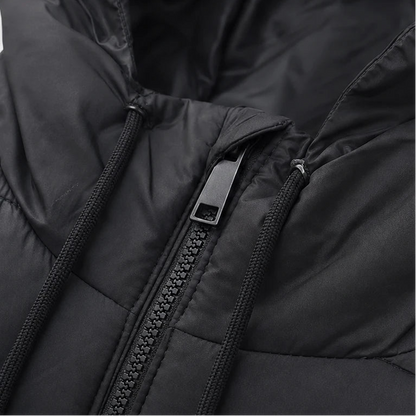 Women's Long Hooded Puffer Vest - Longline Casual