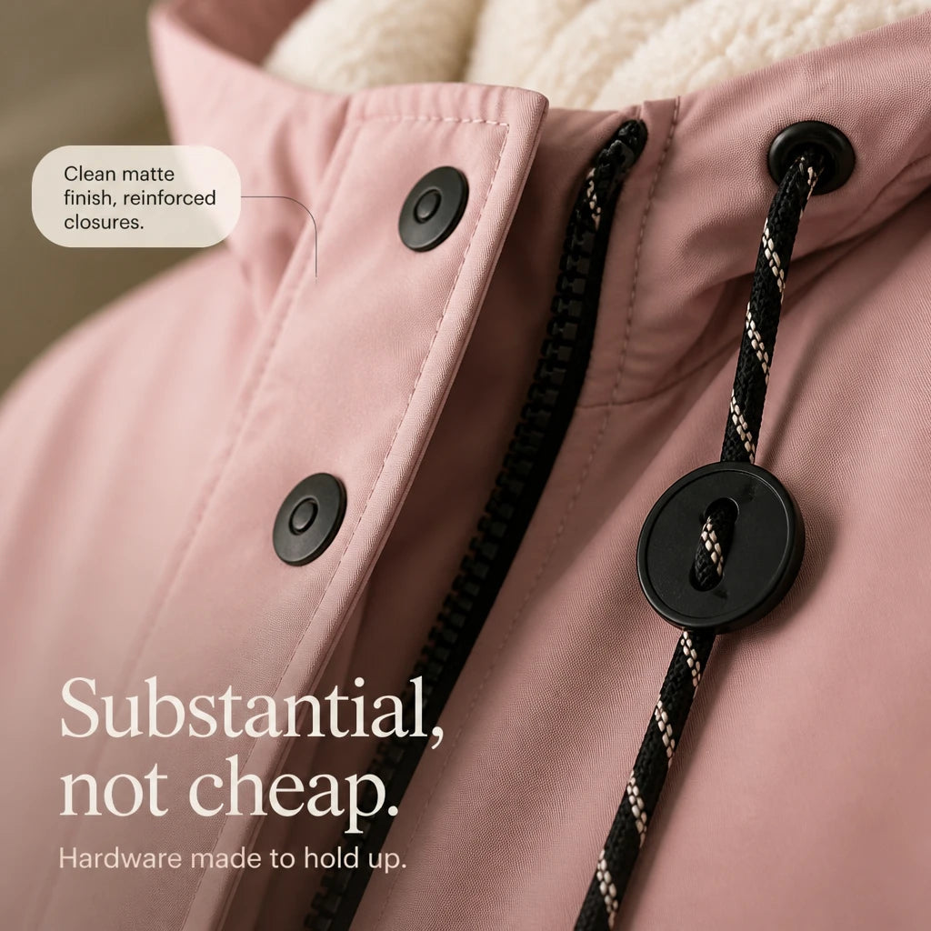 Women's Longline Hooded Parka - Slim Fit Winter Coat