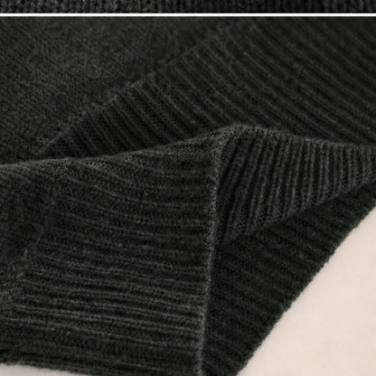 Women's Oversized V-Neck Knit Sweater - Relaxed Fit