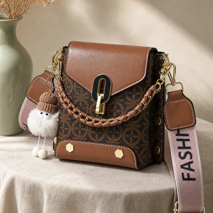Women's Patterned Crossbody Bag - Compact & Hands-Free