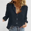 Women's Relaxed Button-Up Blouse - Effortless Elegance