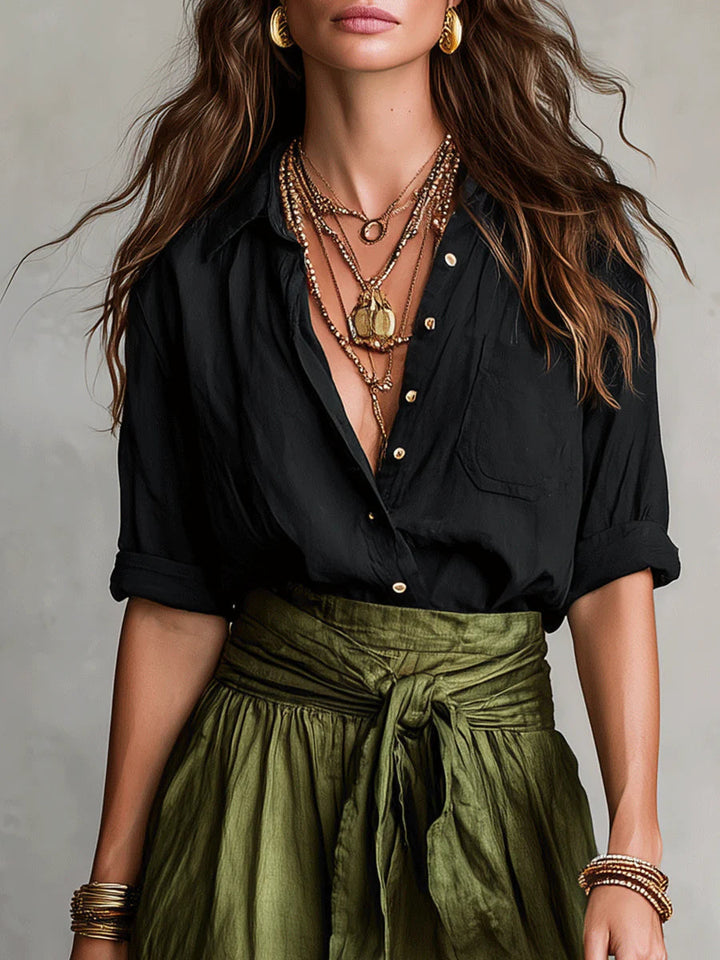Women's Relaxed Two-Piece Set - Effortless Elegance