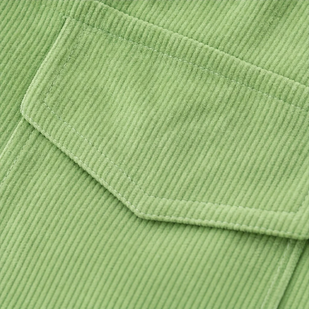 Women's Ribbed Corduroy-Look Button-Front Shirt - Relaxed Fit