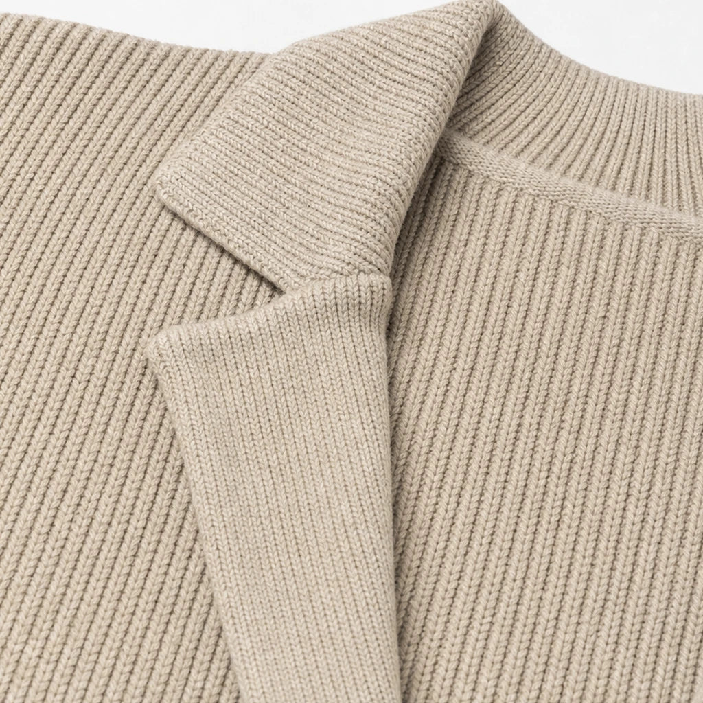 Women's Ribbed Knit Double-Breasted Cardigan - Longline