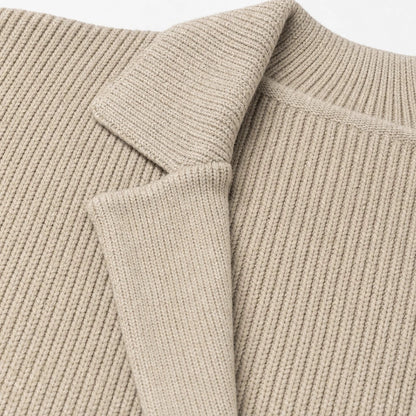 Women's Ribbed Knit Double-Breasted Cardigan - Longline
