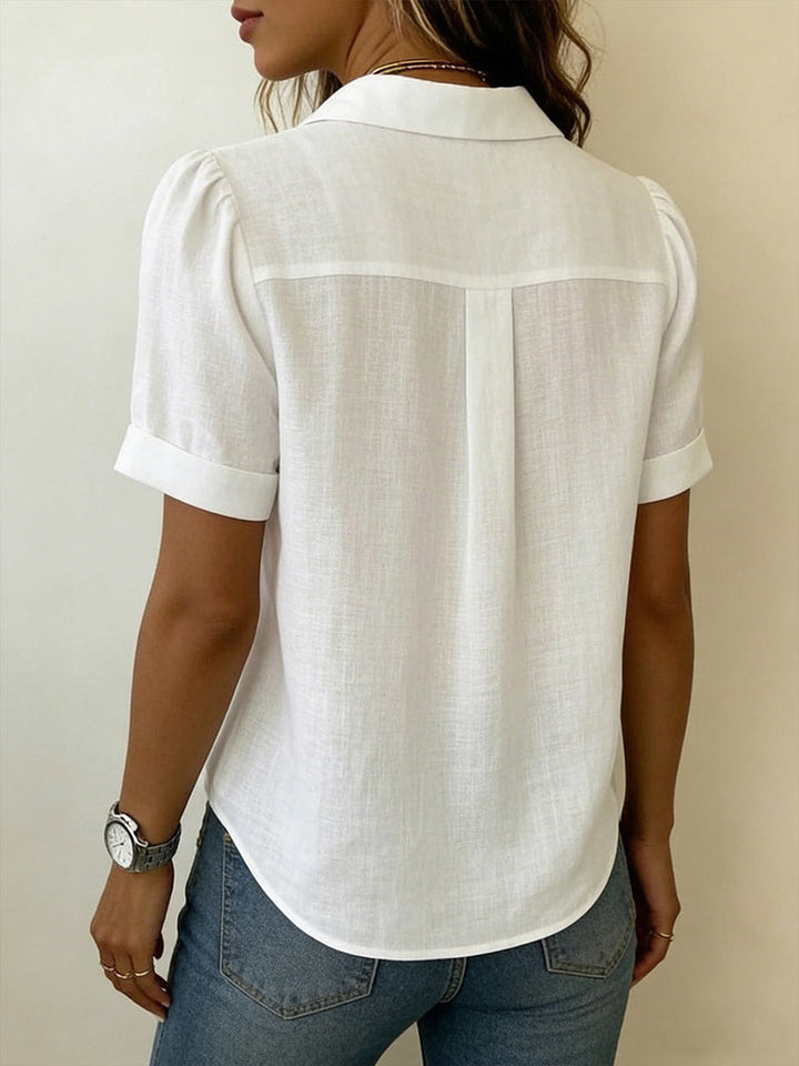 Women's Short-Sleeve Blouse - Refined Tailored Fit