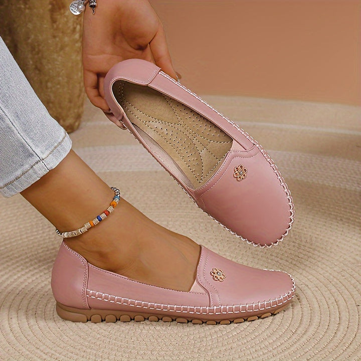 Women's Soft Slip-On Loafers in pink, Lightweight Everyday Comfort