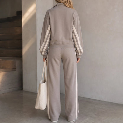 Women's Striped Lounge Set - Coordinated Two-Piece