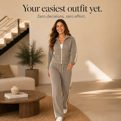 Women's Striped Lounge Set - Coordinated Two-Piece