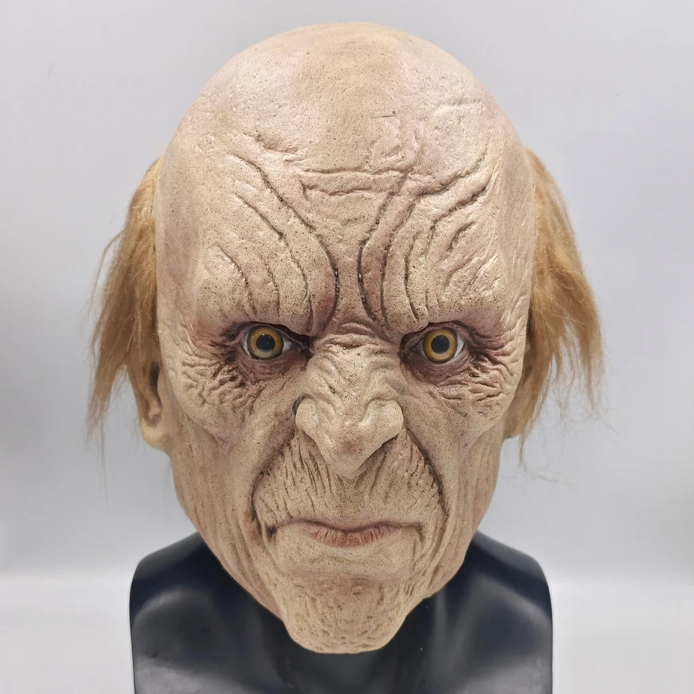 Wrinkled Monster Mask – Full Head Halloween Accessory with Attached Ha
