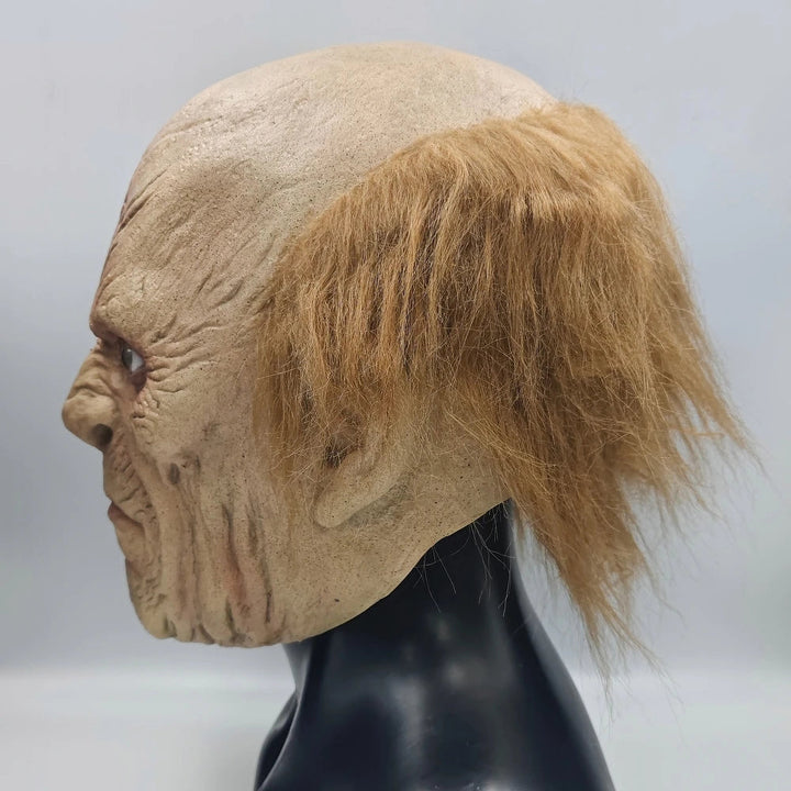 Wrinkled Monster Mask – Full Head Halloween Accessory with Attached Ha